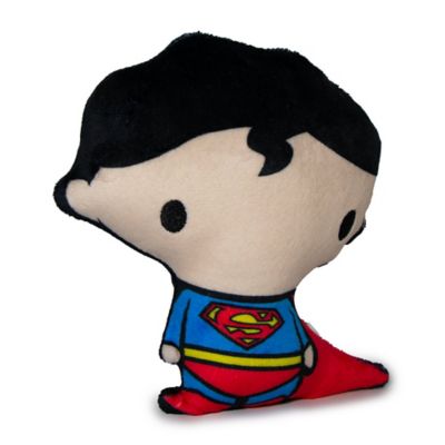 Image showing  DC Comics Plush Squeaker Chibi Superman Standing Pose Dog Toy