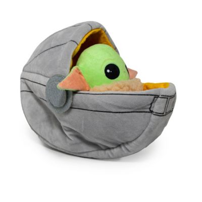 Image showing  Mandalorian Plush Squeaker Star Wars The Child Carriage Pose Dog Toy