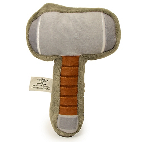 Buckle-Down Marvel Comics Plush Squeaker Thors Hammer Dog Toy