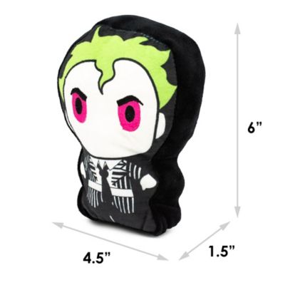 Image showing  Horror Plush Squeaker Chibi Beetlejuice Standing Pose Dog Toy