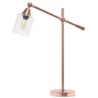 Lalia Home Vertically Adjustable Desk Lamp, Rose Gold