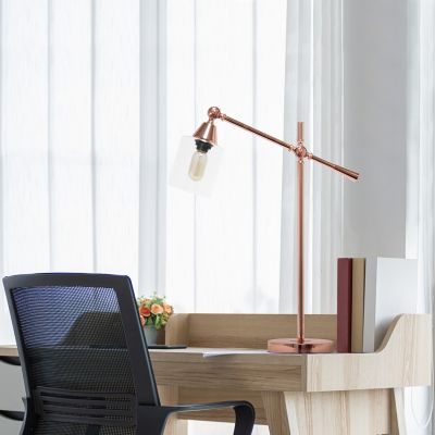 Lalia Home Vertically Adjustable Desk Lamp, Rose Gold