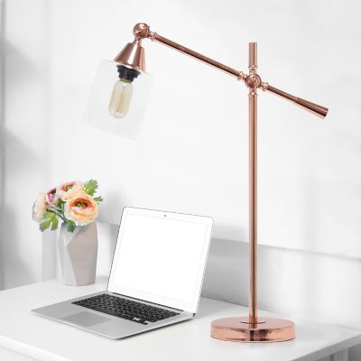 Image showing  Vertically Adjustable Desk Lamp, Rose Gold