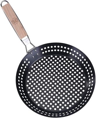 Griller's Choice Large Non-Stick Grill Skillet with Handle for Outdoor Grilling
