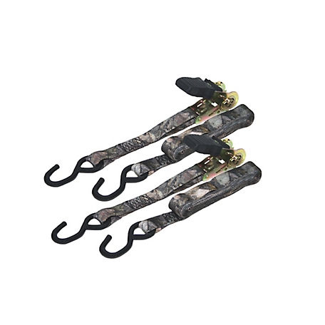 Grip-On 4 pk 1 in. x 15 ft. Square Camo Ratchet Tie-Downs