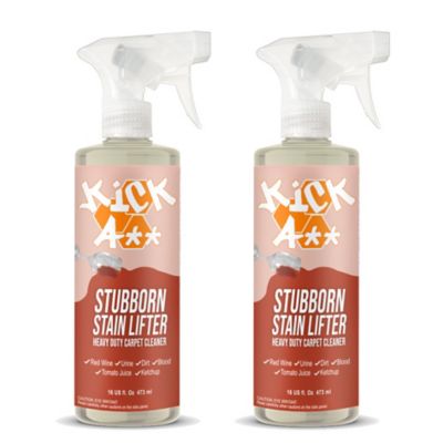 Prime Solutions Kick A** Stubborn Stain Remover, Carpet & Upholstery Stain Lifter, 16 Fl.oz - 2 Pack