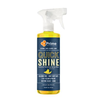 Prime Solutions 16 oz. Professional Exterior Detailer Quick Shine Spray, High Gloss Finish, Body Shop Safe, Clean and Shine