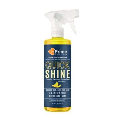 Prime Solutions 16 Oz. Professional Exterior Detailer Quick Shine Spray, High Gloss Finish, Body Shop Safe, Clean And Shine