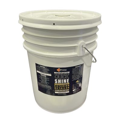 Prime Solutions 5 gal. Professional Exterior Detailer Quick Shine Concentrate, High Gloss Finish, Clean and Shine, SiO2 Free