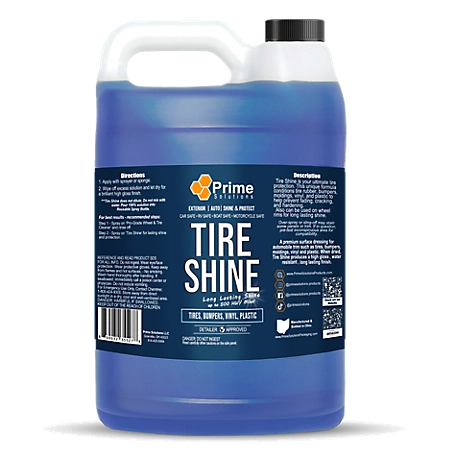 Prime Solutions 1 gal. Professional Tire Shine, Semi-Gloss, Hydrophobic Finish