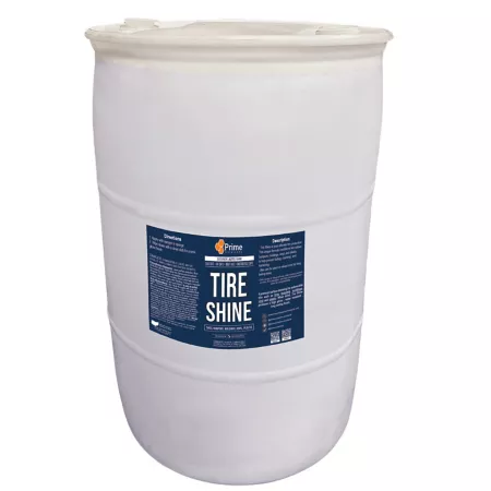 Prime Solutions 55 gallon Professional tire shine semi-gloss hydrophobic finish restores rubber vinyl and plastic surfaces. Tire & Wheel Care