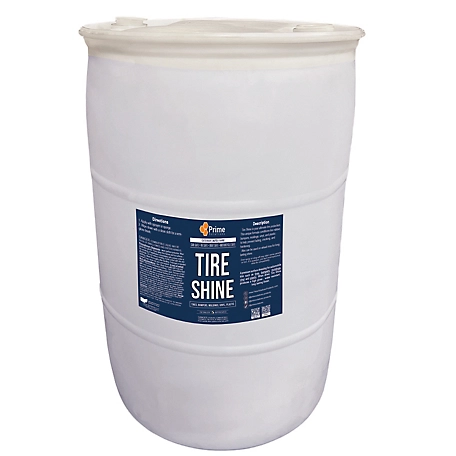 Prime Solutions 55 gal. Professional Tire Shine, Semi-Gloss, Hydrophobic Finish, Restores Rubber Vinyl and Plastic Surfaces