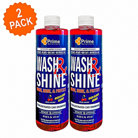 Prime Solutions 16 oz. Professional Wash and Shine Car Soap, Ceramic Infused and Ultra Foaming, 2-in-1 Cleaner/Coater, 2-Pack