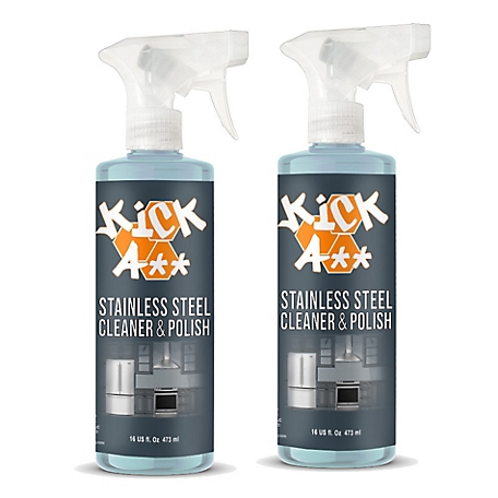 Prime Solutions Kick A** Stainless Steel Cleaner, Kitchen & Appliance Cleaner, 16 fl. oz., 2 Pack
