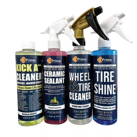 Main solutions 4 ct 16 oz Scrub-free car care kit to shine and protect the exterior Car Wash Cleaners