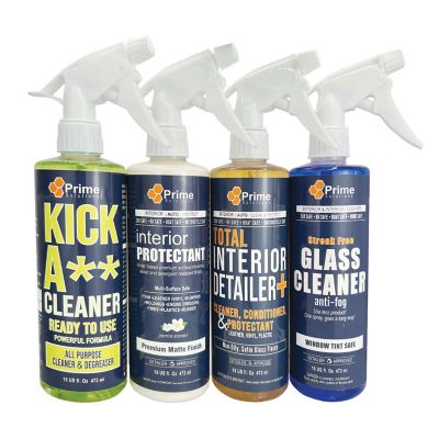 Prime Solutions 4 ct. Bottle Auto Interior Cleaning Kit, Conditioning and Restoring