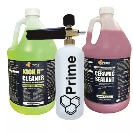 Prime Solutions Kick A** Professional Foam Cannon Ceramic Protection Kit Wash and Top Coat Protectants