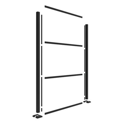 Image showing  4 ft. x 6 ft. Aluminum Decorative Screen Panel Frame Kit, Matte Black