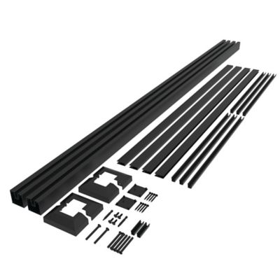 Image showing  4 ft. x 6 ft. Aluminum Decorative Screen Panel Frame Kit, Matte Black