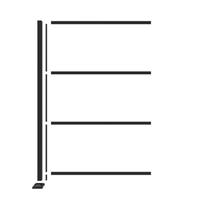 Barrette Outdoor Living 2 ft. x 4 ft. Matte Black Aluminum Decorative Screen Panel Line Post Extension Kit