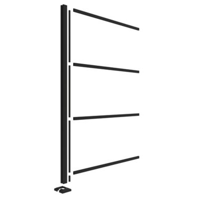 Image showing  2 ft. x 4 ft. Matte Black Aluminum Decorative Screen Panel Line Post Extension Kit