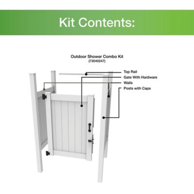 Image showing  Outdoor Shower Combo Kit, White