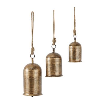 Image showing  Metal Bohemian Decorative Hanging Bells, Gold, 3 pc.