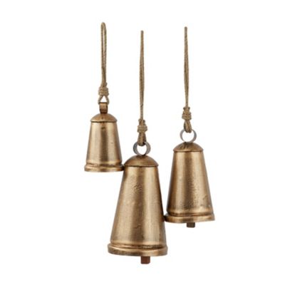 Image showing  Metal Bohemian Decorative Cow Bells, Bronze, 3 pc.