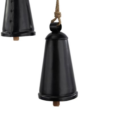 Image showing  Metal Bohemian Decorative Cow Bells, Black, 3 pc.