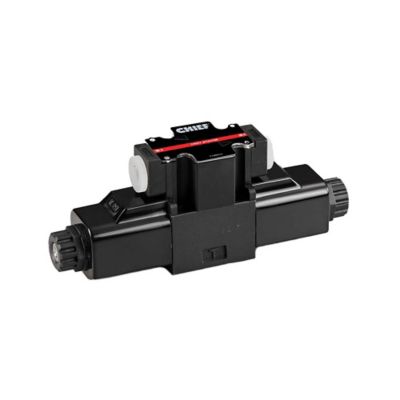 Bailey Hydraulics 4,480 PSI Chief D03 Solenoid Control Valve, 24VDC, 4 Way 3 Pos, Motor Float, Parallel