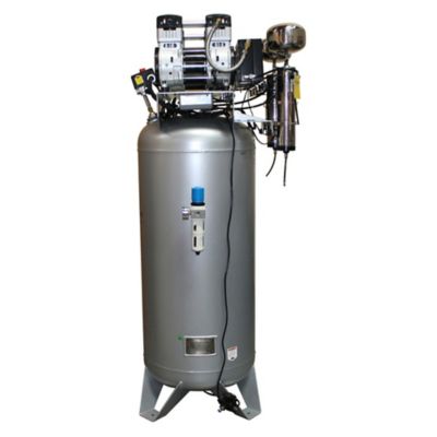 Image showing  4 HP 60 gal. Ultra Quiet and Oil-Free Tank Air Compressor with Air Dryer
