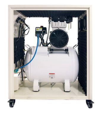 Image showing  2 HP 10 gal. Single-Stage Ultra Quiet and Oil-Free Air Compressor in Soundproof Cabinet