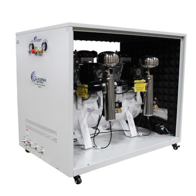 Image showing  4 HP 20 gal. Ultra Quiet and Oil-Free Air Compressor with Air Dryer in Soundproof Cabinet