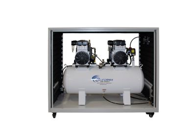 Image showing  4 HP 20 gal. Ultra Quiet and Oil-Free Air Compressor with Air Dryer in Soundproof Cabinet