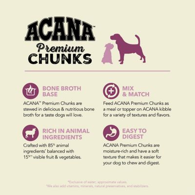 Image showing  All Life Stages Premium Chunks Lamb Recipe in Bone Broth Wet Dog Food, 12.8 oz.