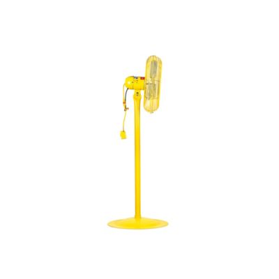 Image showing  20 in. Industrial Pedestal Air Circulator, Yellow/Yellow