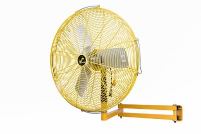 Jan Fan 20 in. Industrial Air Circulator with Articulating Arm Mount, Yellow