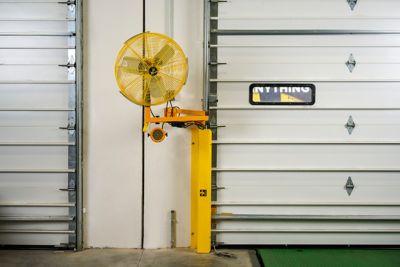 Image showing  20 in. Industrial Air Circulator with Articulating Arm Mount, Yellow