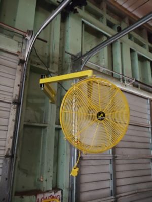 Image showing  20 in. Industrial Air Circulator with Articulating Arm Mount, Silver