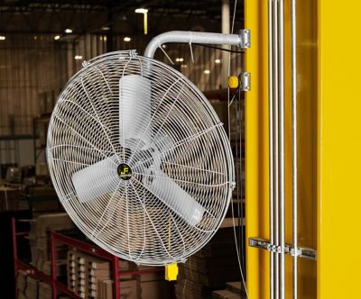 Image showing  24 in. Industrial Air Circulator with 1-1/2 in. Pipe Thread Adapter, Silver