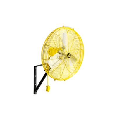 Jan Fan 24 in. Industrial Air Circulator with Mount for Wall or Ceiling, Yellow