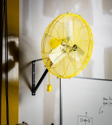 Image showing  24 in. Industrial Air Circulator with Mount for Wall or Ceiling, Yellow
