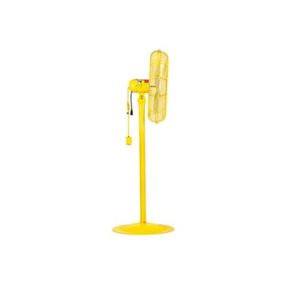 Image showing  24 in. Industrial Pedestal Air Circulator, Yellow/Yellow
