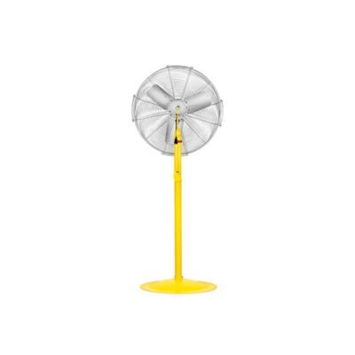 Image showing  24 in. Industrial Pedestal Air Circulator, Yellow/Silver