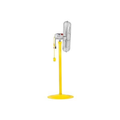 Image showing  24 in. Industrial Pedestal Air Circulator, Yellow/Silver