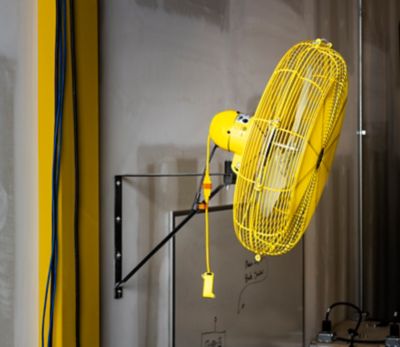 Image showing  30 in. Industrial Air Circulator with Mount for Wall or Ceiling, Yellow