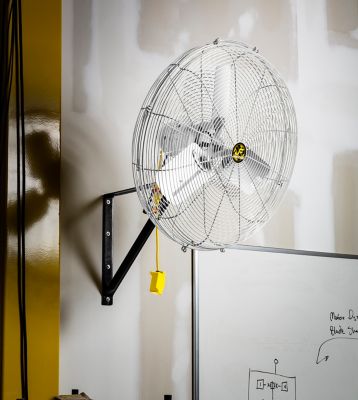 Image showing  30 in. Industrial Air Circulator with Mount for Wall or Ceiling, Silver