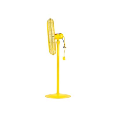 Image showing  30 in. Industrial Pedestal Air Circulator, Yellow/Yellow