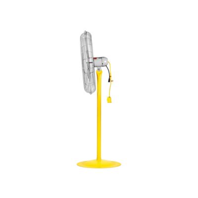 Image showing  30 in. Industrial Pedestal Air Circulator, Yellow/Silver