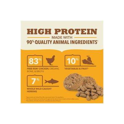 Image showing  Freeze-Dried Patties Free-Run Chicken Recipe High-Protein Dog Food and Topper, 14 oz.